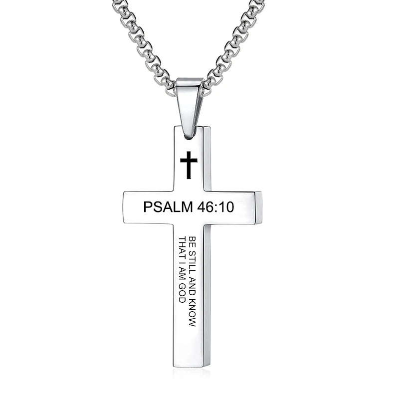 Philippians 4:13 Cross Necklace 