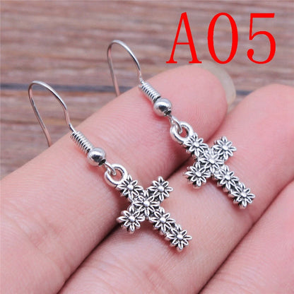 Multi-Style Christian Symbol Drop Earring