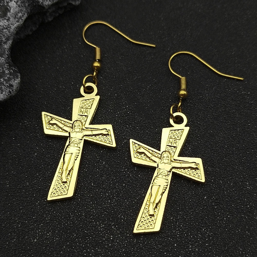 Jesus Cross Crucifix Earring