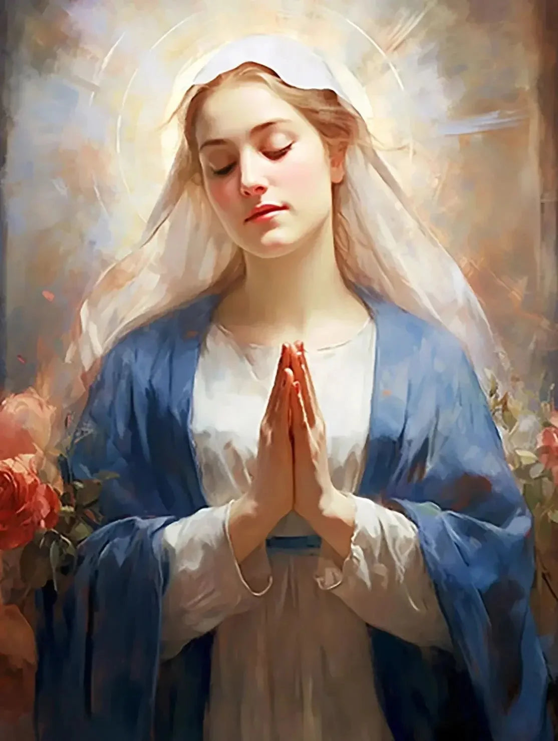 Vintage Virgin Mary Wall Art Poster 