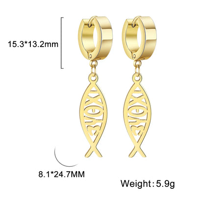 Christian Symbol Earring 