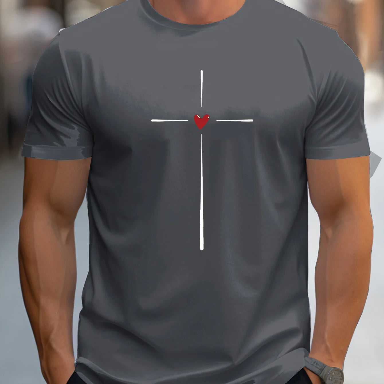 Heart Cross Cotton Shirt 