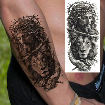 Jesus Fake Tattoo Sleeve Sticker 