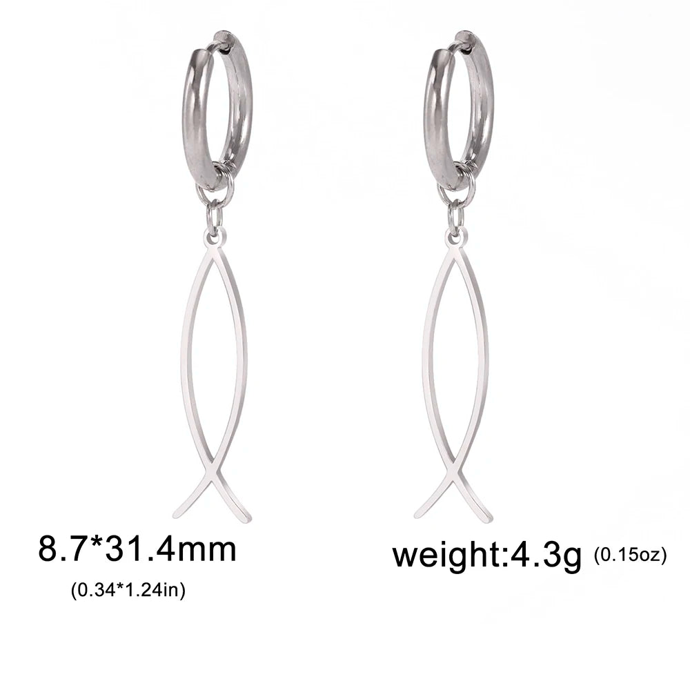 Christian Symbol Earring 