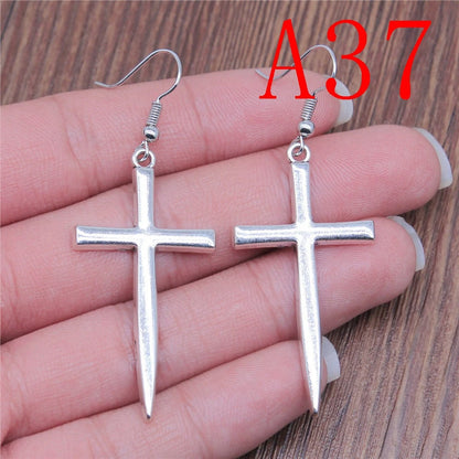 Multi-Style Christian Symbol Drop Earring