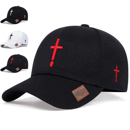 Embroidered Cross Baseball Cap