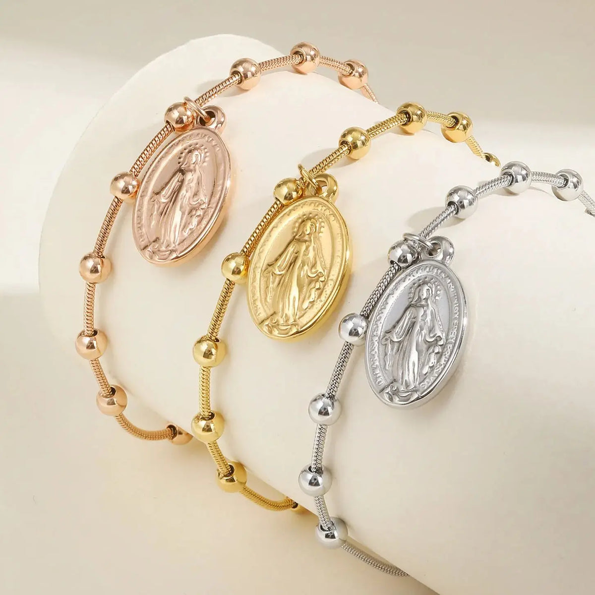 Women's Holy Cross Beaded Bracelet