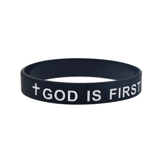 God is First Silicone Wristbands