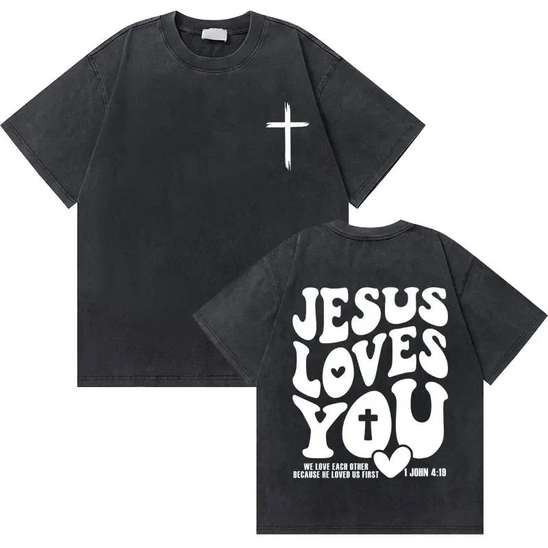 Vintage Washed Religious Shirt 