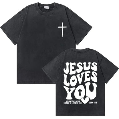 Vintage Washed Religious Shirt 