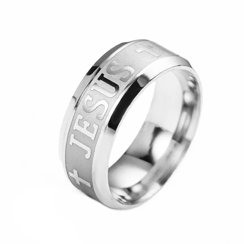 Jesus Cross Band Ring Collection