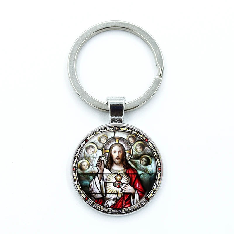 Sacred Hearts Medallion Keyring