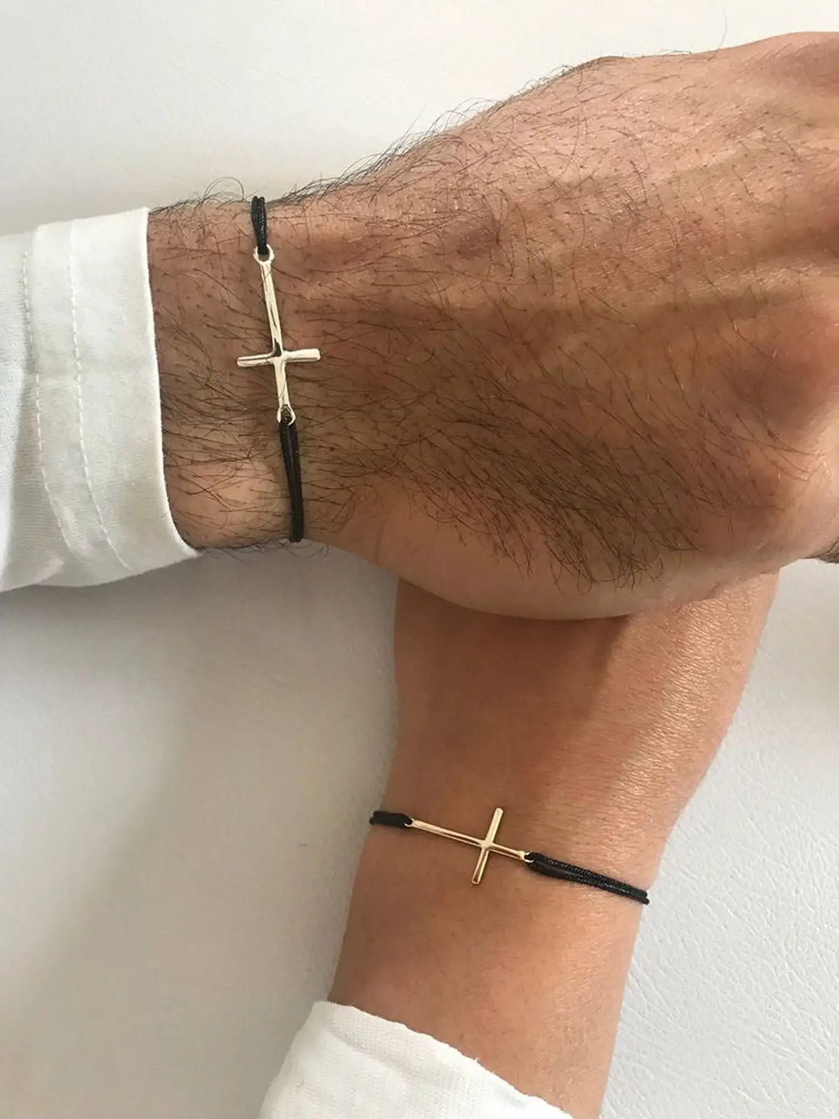 Christian Couple Cross Bracelet Set