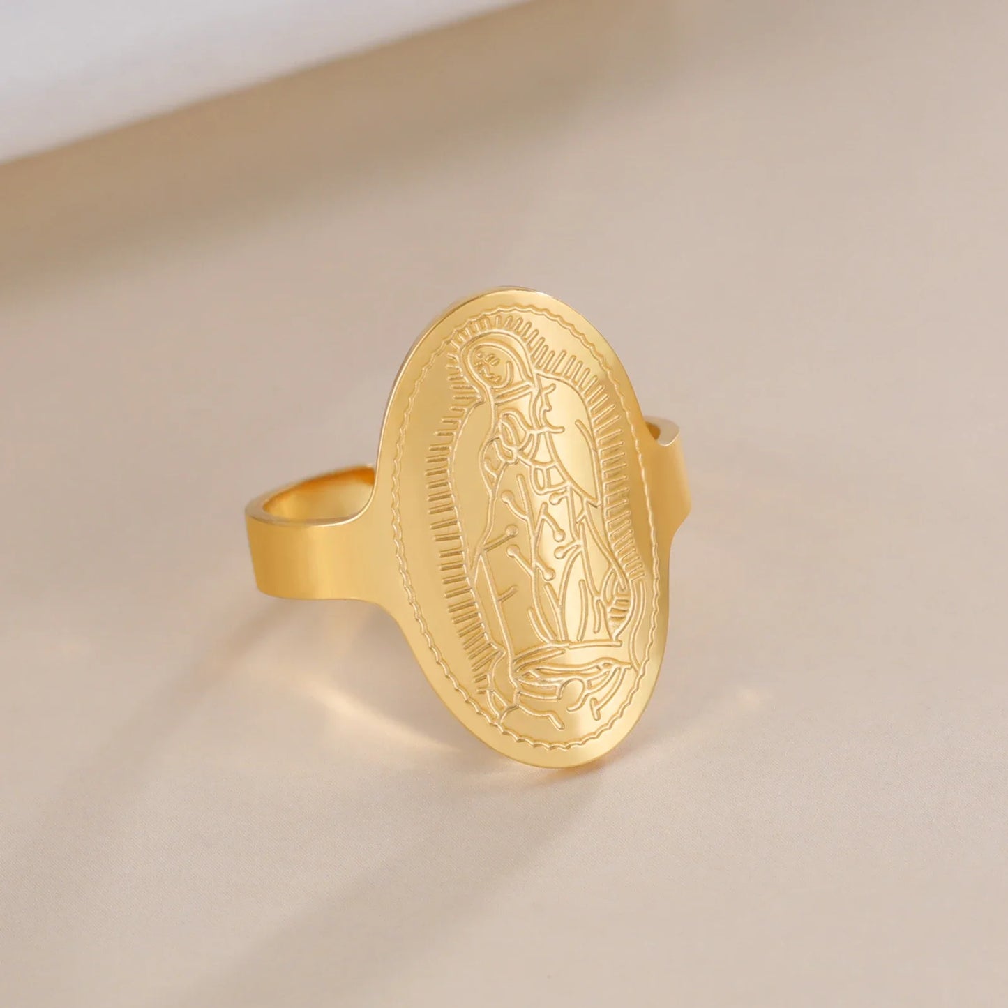 Jesus Mother Catholic Ring 