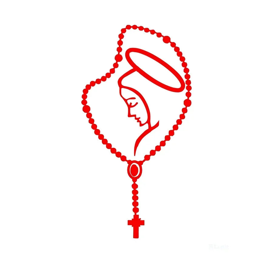 Adesivo de Carro Rosário da Virgem Maria