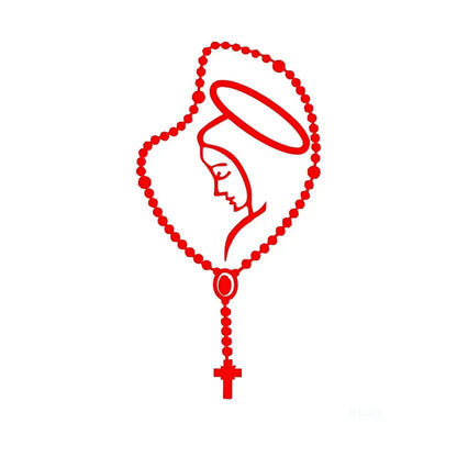 Adesivo de Carro Rosário da Virgem Maria