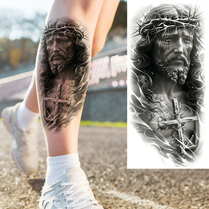 Jesus Fake Tattoo Sleeve Sticker 