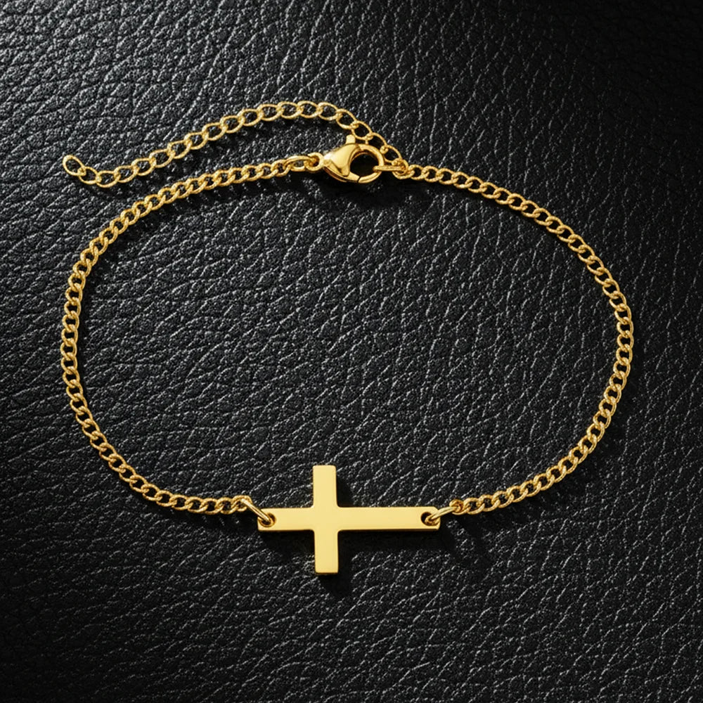 Pulseira de corrente cruzada