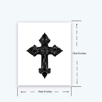 Ornate Cross Temporary Tattoo