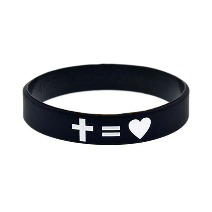 Bracciale in silicone Fede e Amore Croce di Gesù