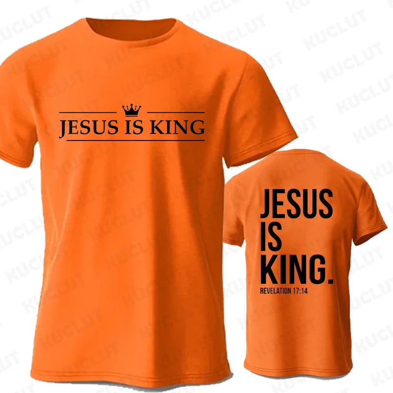 Jesus Is King Print T-Shirt 
