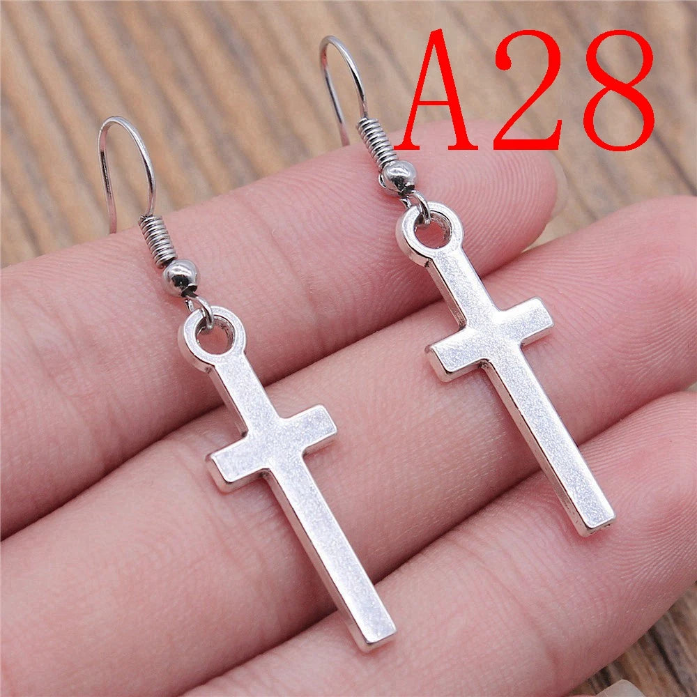Multi-Style Christian Symbol Drop Earring