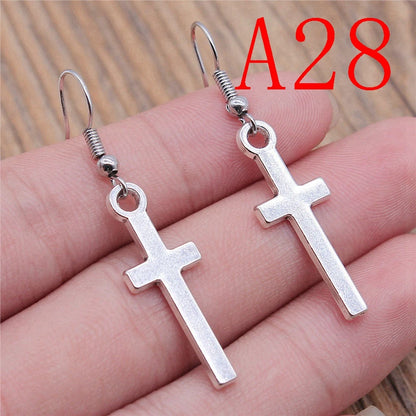 Multi-Style Christian Symbol Drop Earring