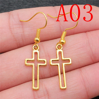 Multi-Style Christian Symbol Drop Earring