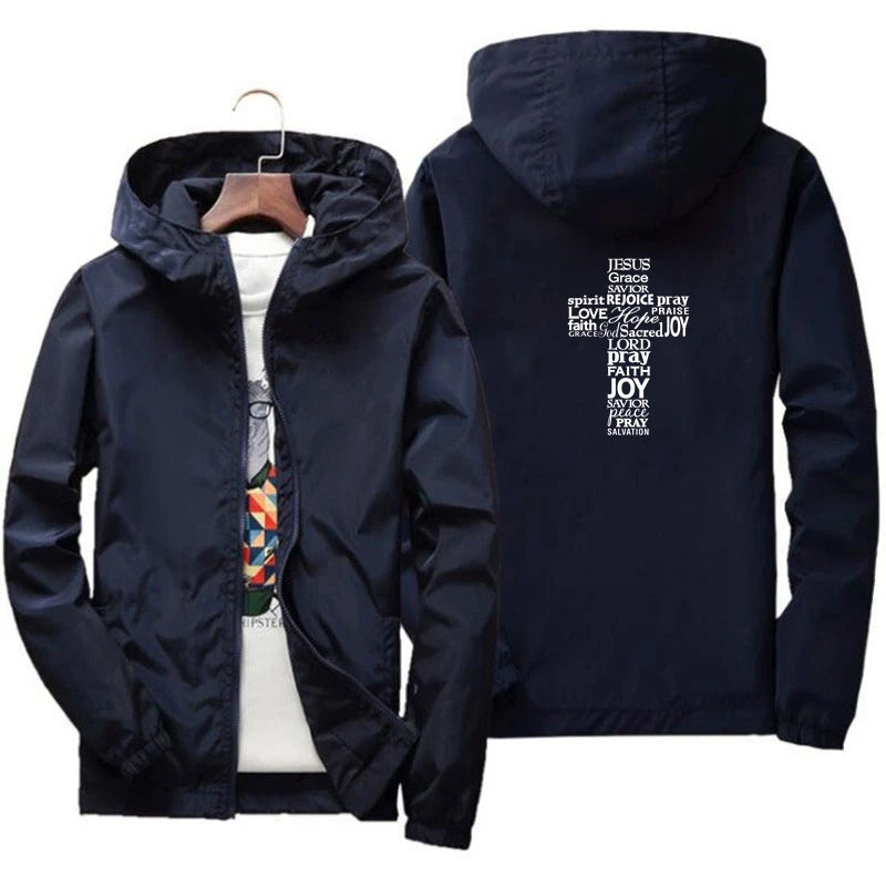 Faith Cross Windbreaker Jacket