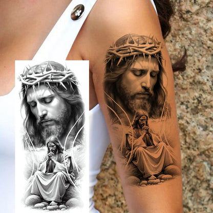 Jesus Fake Tattoo Sleeve Sticker 