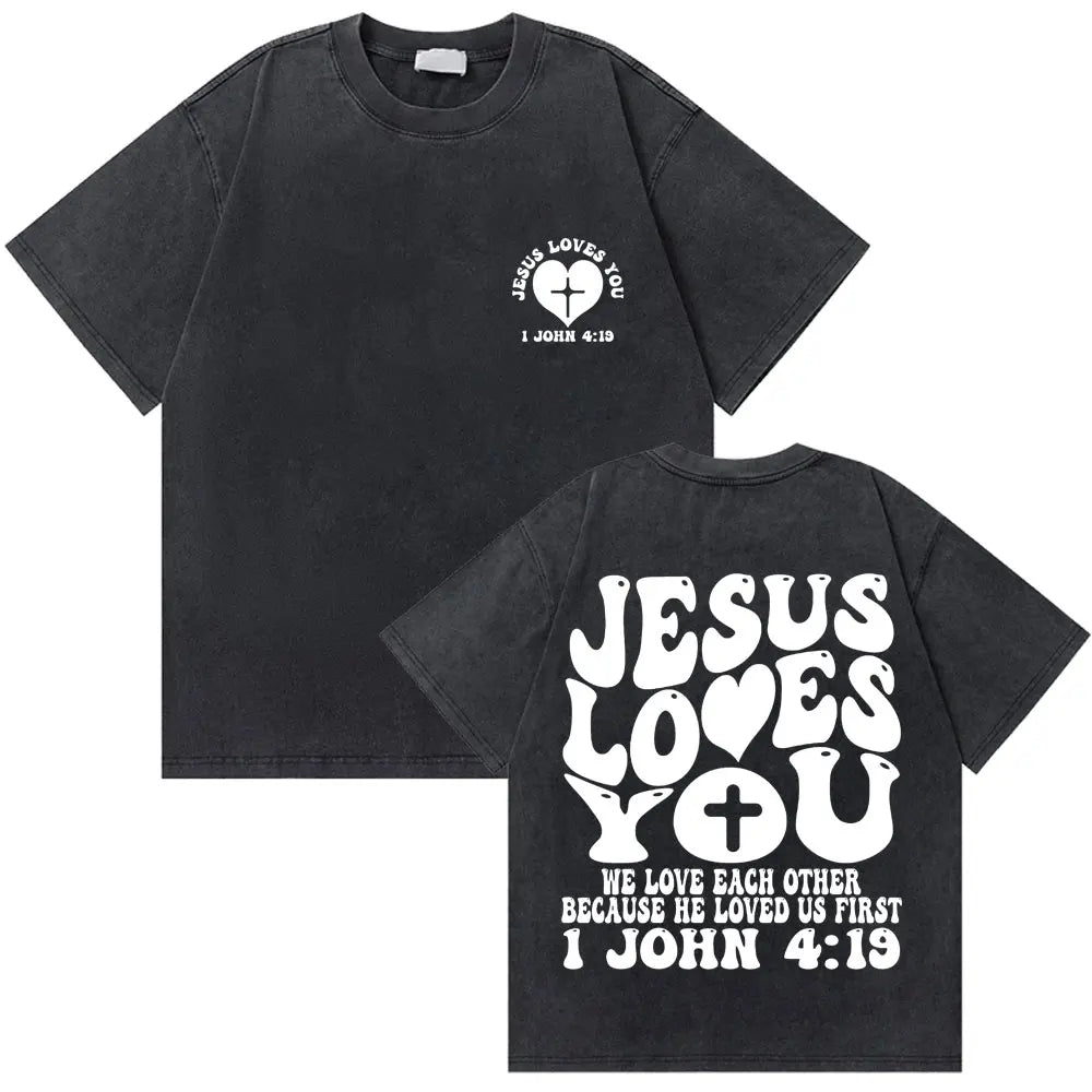 Vintage Washed Religious Shirt 
