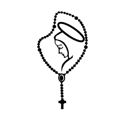 Adesivo de Carro Rosário da Virgem Maria