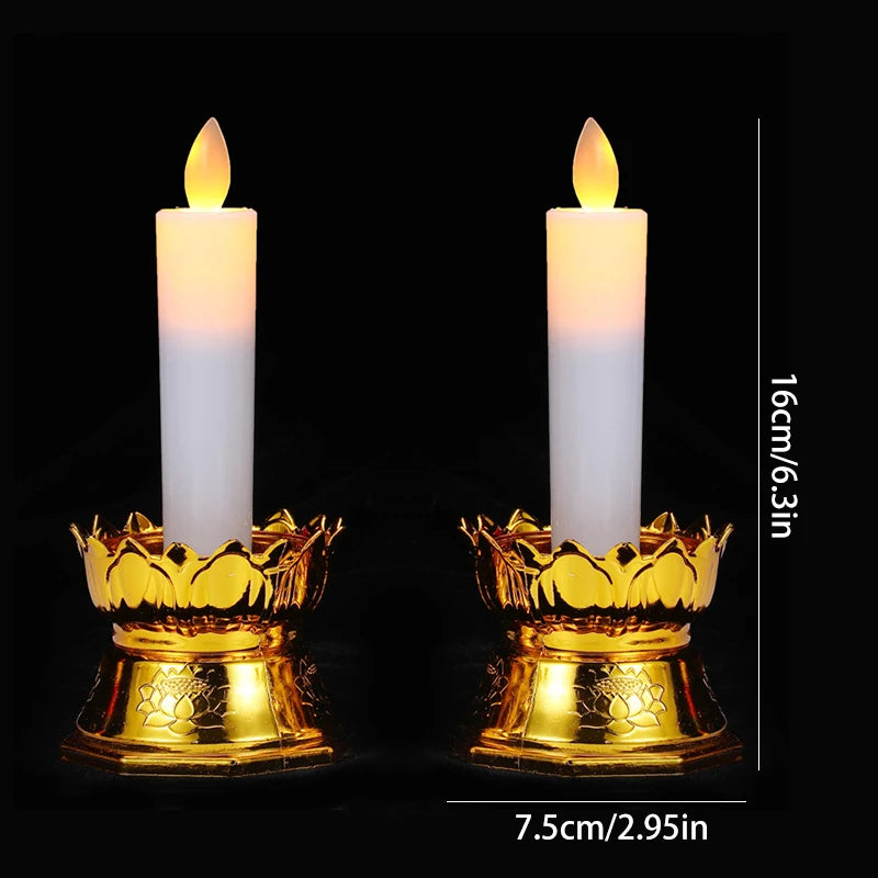 LED Taper Candle Set with Holder