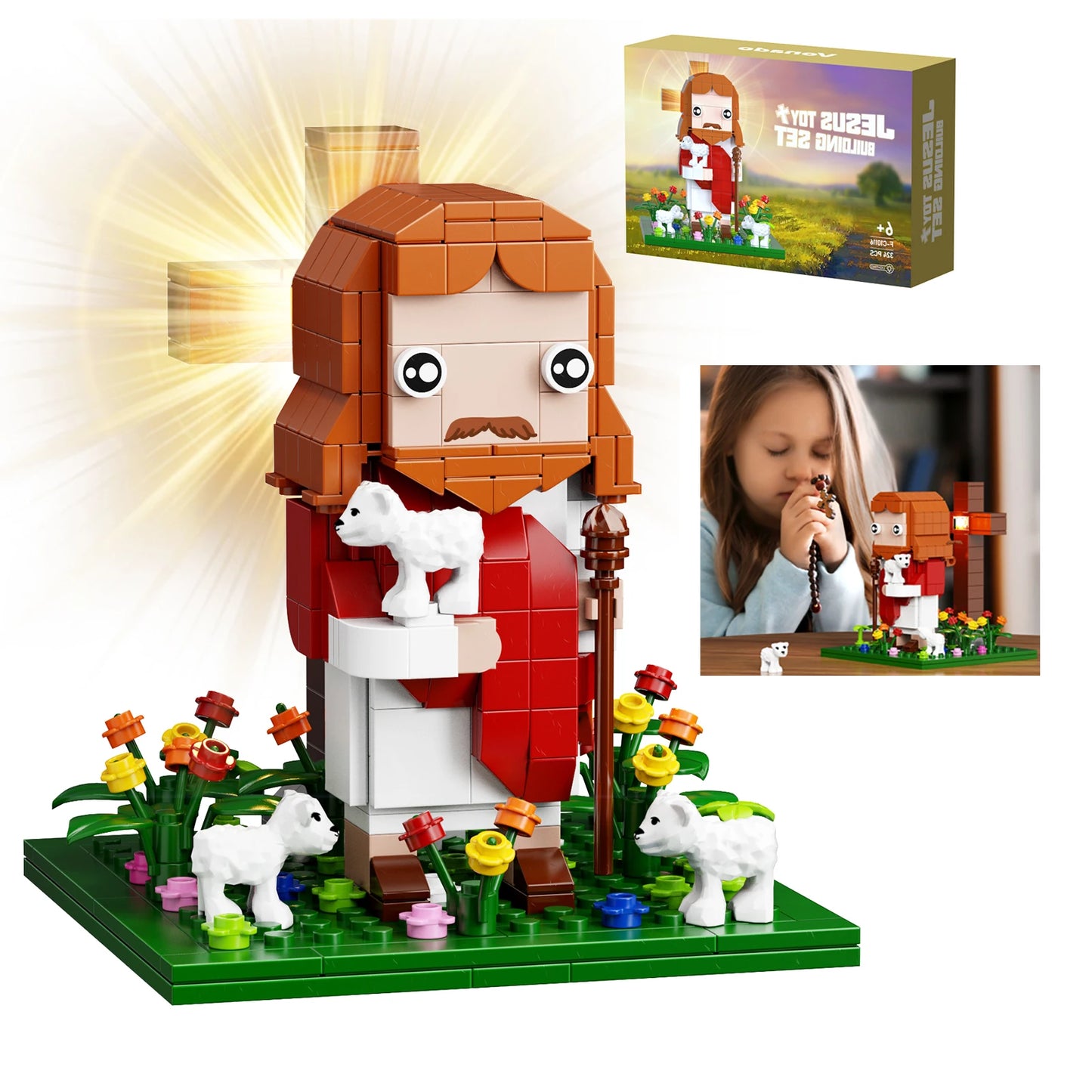 Jesus Building Blocks Set Décor 