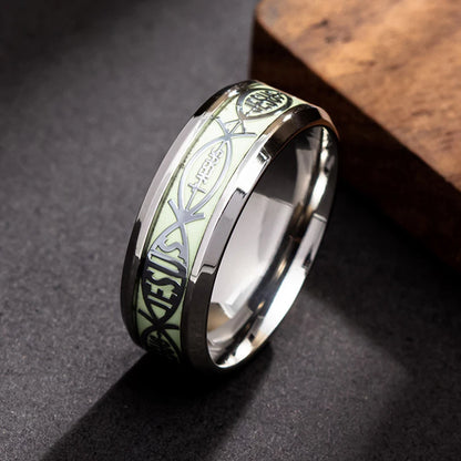 Glow-in-the-Dark Jesus Ichthus Ring