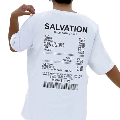 Salvation Back Bible Verse T-Shirt 