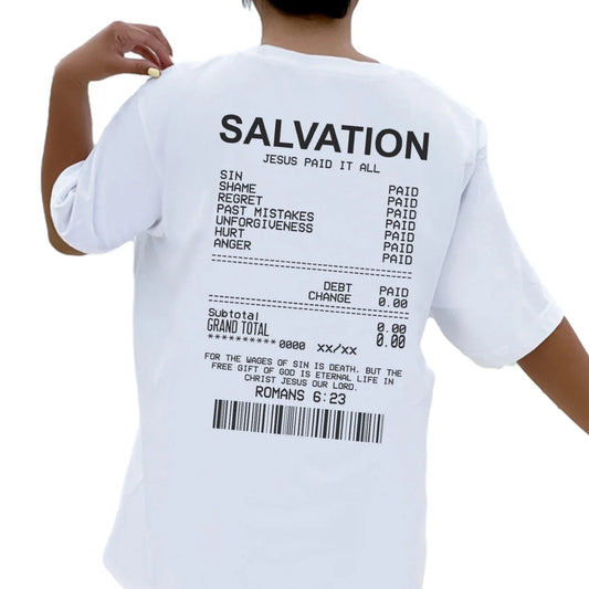 Salvation Back Bible Verse T-Shirt 