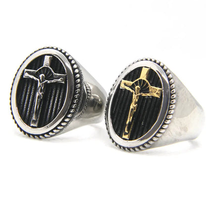 Jesus Cross Ring for Man