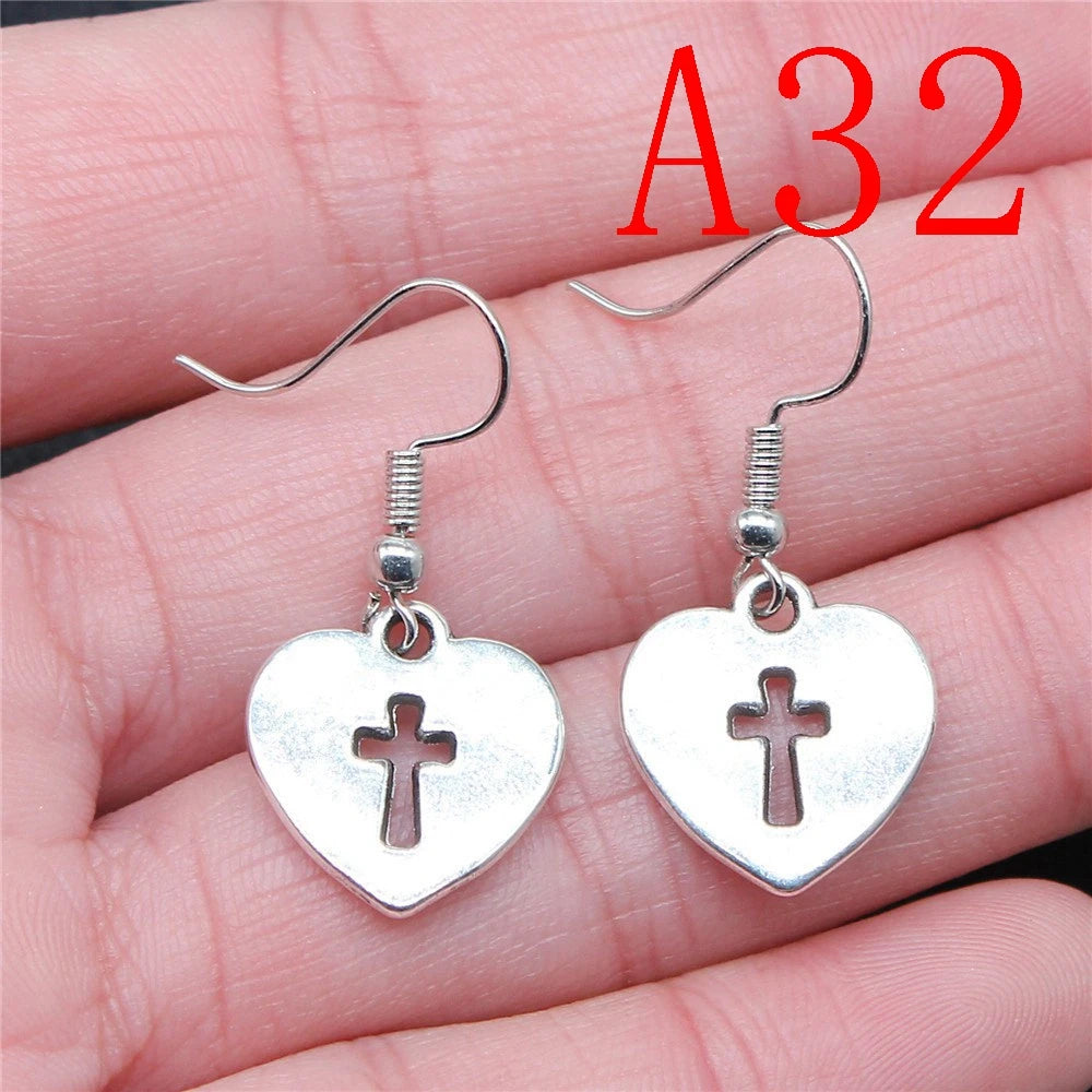 Multi-Style Christian Symbol Drop Earring