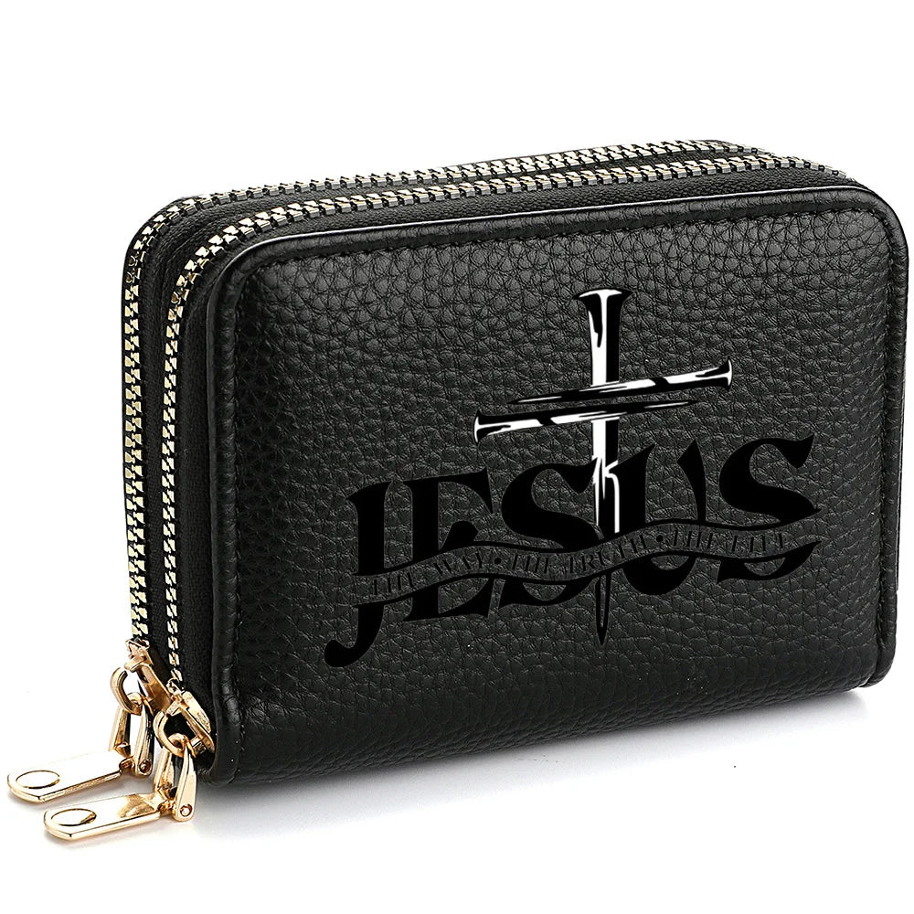 Christian PU Leather Wallet with Jesus Design