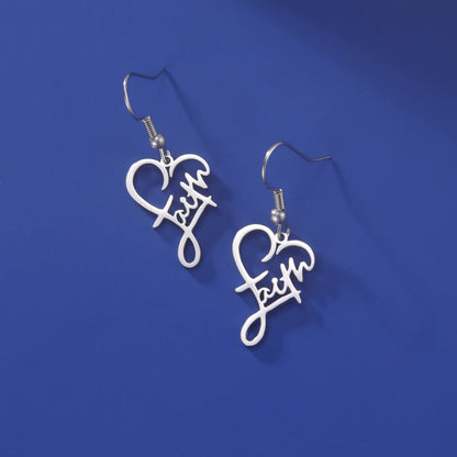 Faith Heart Earrings