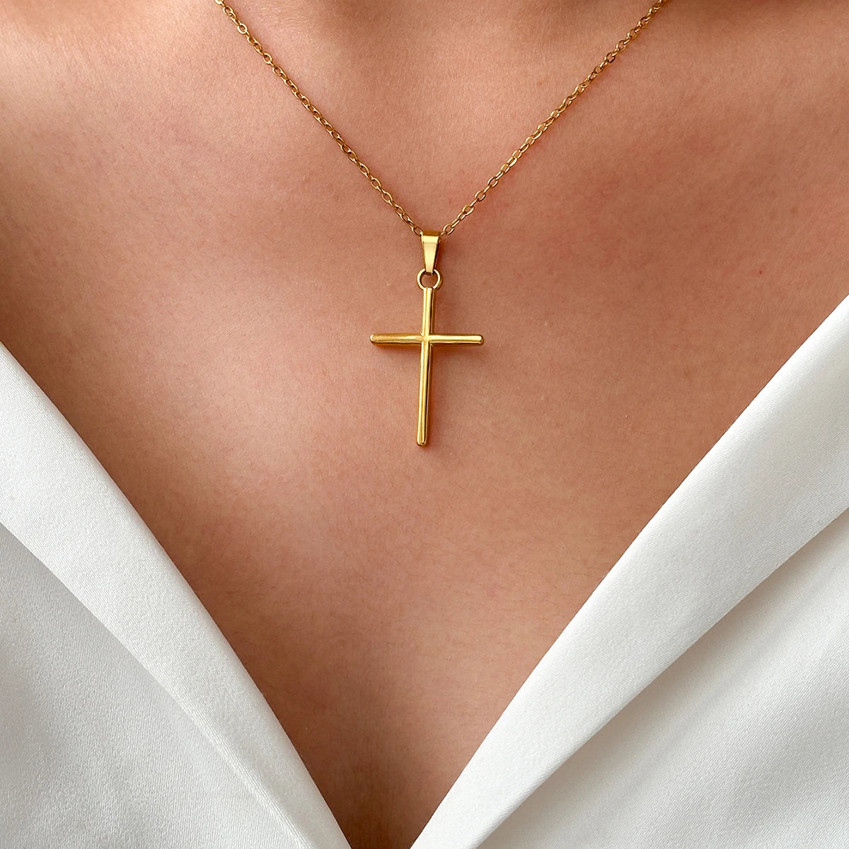 Christian Stainless Steel Cross Jewelry Set