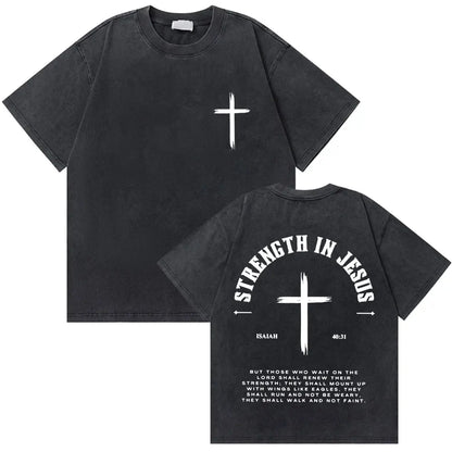 Vintage Washed Religious Shirt 