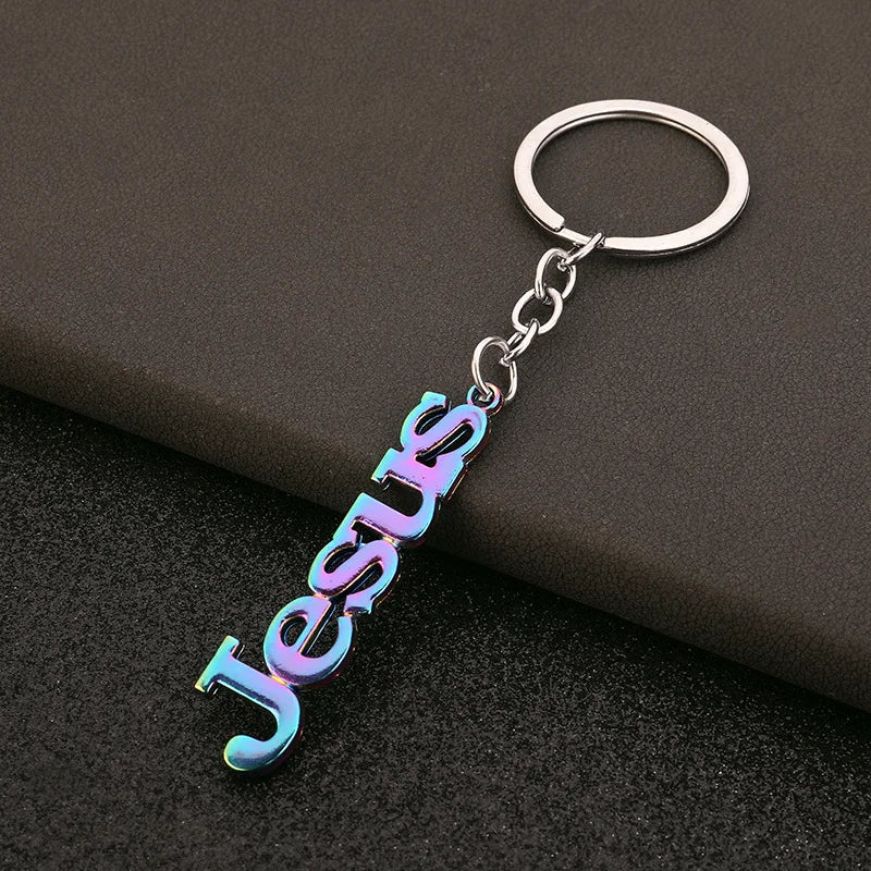 Colorful Jesus KeyRing