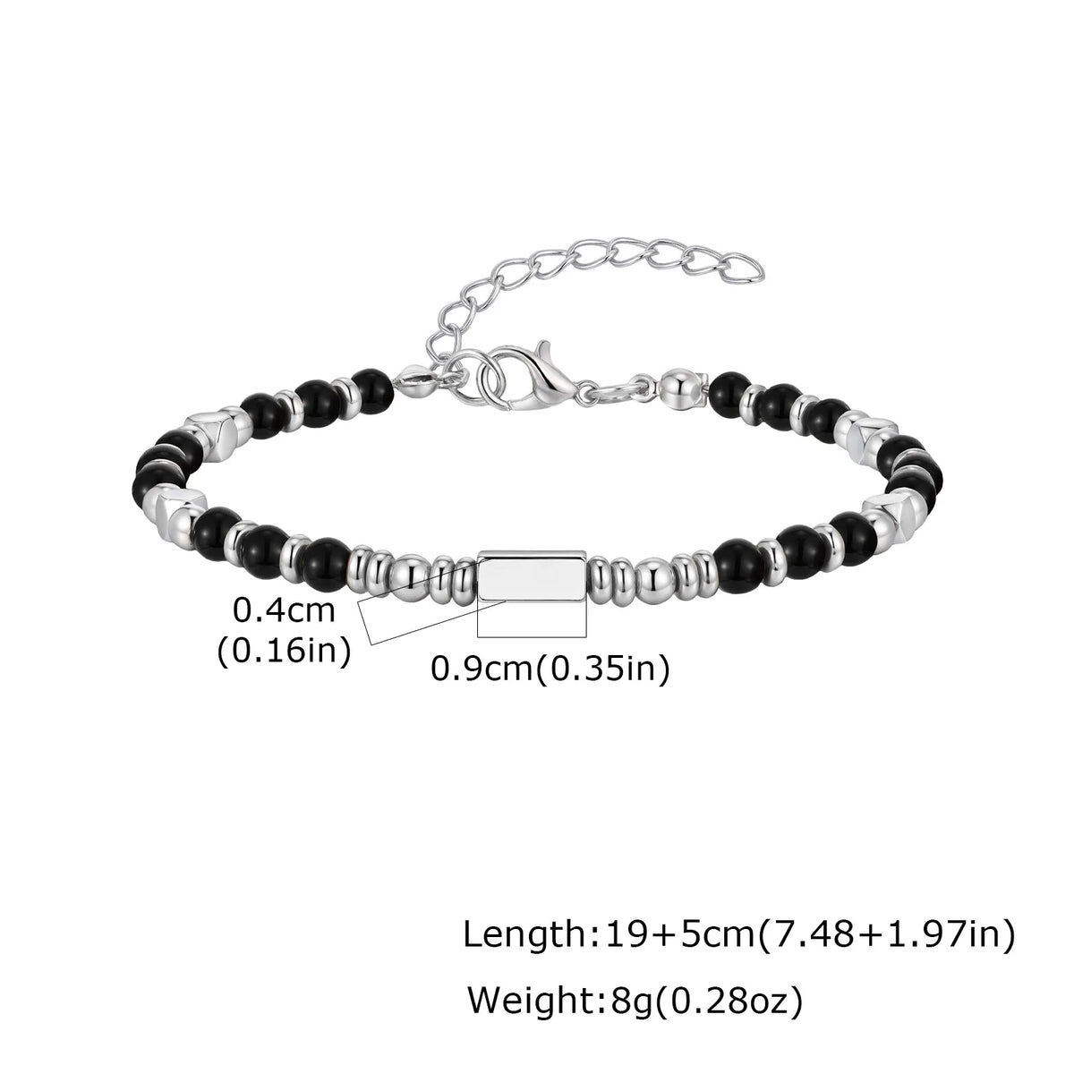 1. Trendiges Herrenarmband mit Natursteinperlen, Kette mit Boho-Kreuzanhängern, Schmuckgeschenk für Ehemann, Vater oder Sohn