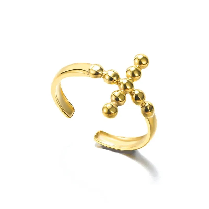 Vintage Jesus Cross Ring