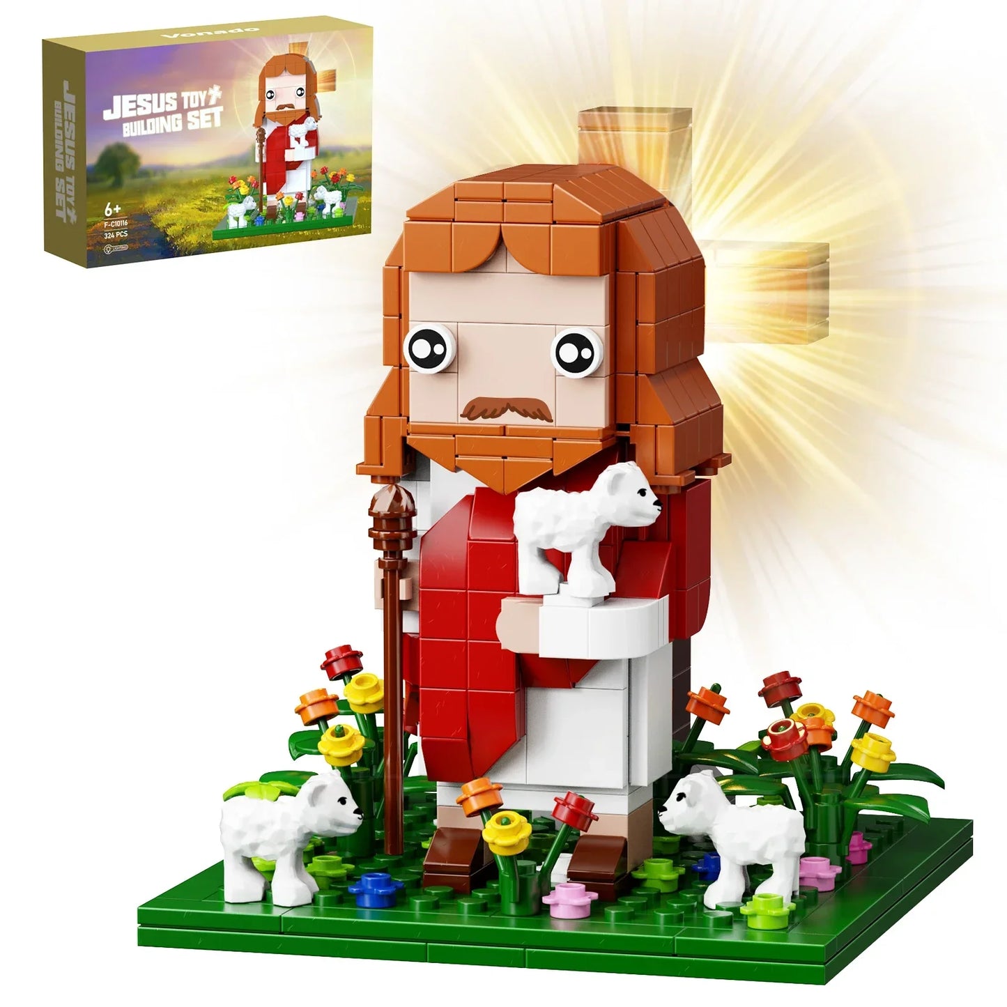 Jesus Building Blocks Set Décor 