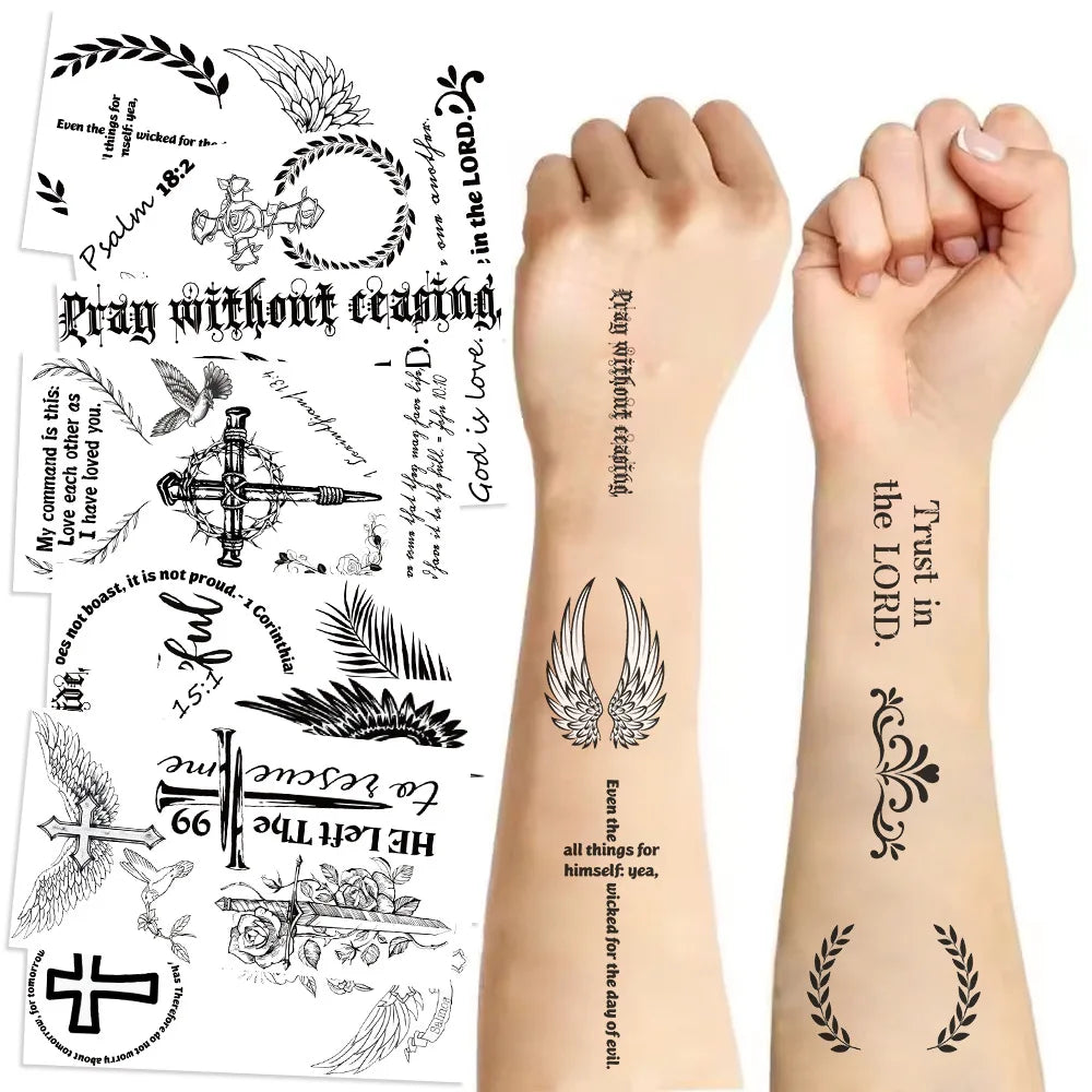 Christian Tattoo Waterproof Stickers